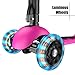 Banne Scooter Height Adjustable Lean to Steer Flashing PU Wheels 3 Wheel Kick Scooters for Kids Boys Girls