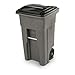 Toter 25532-R1129 Residential Heavy Duty Two Wheeled Trash Can, 32 gallon, Graystone