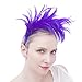 FELIZHOUSE1920s Fascinator with Feathers Headband for Women Wedding Tea Party Headwear (Purple)