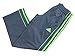 Adidas Big Boys Fleece Lined Track Pant, Grey/Green, Medium-10/12