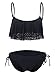 Bawdy Women's Sexy Mesh Ruffled Crop Bikini Set - Designed in USA