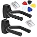 Guitar Ukulele Bass Mandolin Banjo Wall Mounts Hangers Black (set of 4)