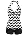 Halife Halter Padded Stripe Tankini Solid Boyshort Swimsuits for Women Two Piece