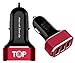 Car Charger, TopG 3-Port USB Car Charger with PowerIQ Technology for iPhone 7 6S Plus 6 Plus 6 5SE 5S 5 5C 4S, Samsung Galaxy S7 S6 Edge, Note 7 5 4 S5 Tab S,LG G5 G4,HTC,Nexus 5X 6P,iPads Pro Portable