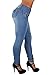 Style G154– Colombian Design, Mid Waist, Butt Lift, Levanta Cola, Skinny Jeans in M. Blue Size 5