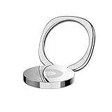 Finger Ring Stand, KuGi 360 Degree Rotation Zinc Alloy phone stand holder Car Mount Phone Ring Grip For iPhone 7 7s 6s Plus 5s Galaxy S8 S8 Plus ipad etc. smartphones and Tablets.(Silver)