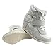 Women's Formal Wedge Hidden Heel Hook-Loop Suede Leather Fashion Sneakers