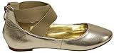 AimTrend Women's Crossing Ankle Strap Flat Dancing Shoes