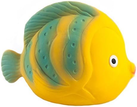 CaaOcho Ocean - La the Butterfly Fish Baby Bath Toy - Natural Rubber Bath Toy - Hermetically Sealed, BPA, PVC, phthalates Free by CaaOcho