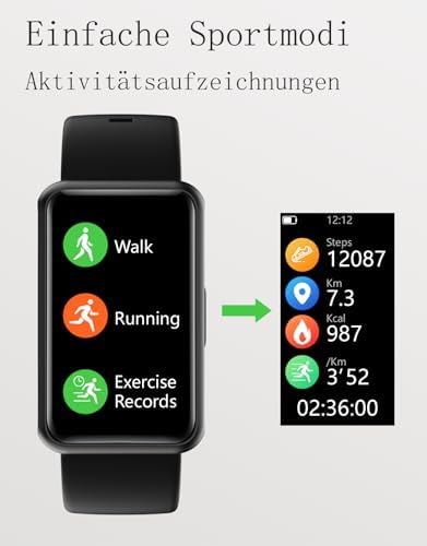 Schrittzähler Uhr (Ohne App/Handy) 1,47'' Screen Einfach Fitness Tracker