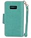 FLYEE Case Compatible with with Samsung Galaxy Note 9,Wallet Case for Women and Girls with Card Holder and Mirror,9 Cards Slots Premium Leather Flip Magnetic Dream Protective case-Green