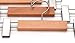 J.S. Hanger Wooden Pant Hangers with Anti-rust Hook and Clips, Natural Finish, 5-Pack