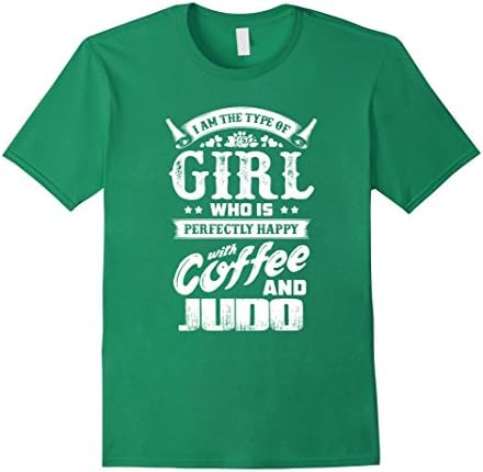 Mens Happy with coffee and Judo T-Shirt 3XL Kelly Green