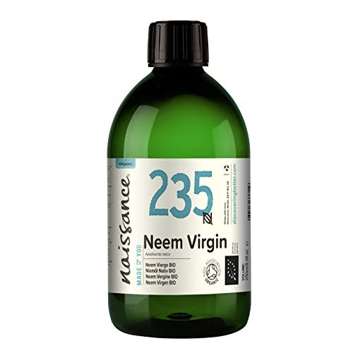 Naissance olio di Neem Vergine Certificato Biologico pressato a freddo 500ml - Puro e Naturale al 100%, Vegano e senza OGM