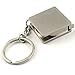 2Pcs Portable Full Metal Mini Ruler Tape Measure Multifunctional Keychain Key Ring
