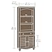Sauder Harbor View Library/Bookcase With Doors , Antiqued White finish