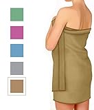 Microfiber Towel for Travel, Beach, Bath, Gym, Camping - XL Extra Large but Compact, Antibacterial and Quick Dry with small Carry Pouch (Brown, 60 x 30 Inches)