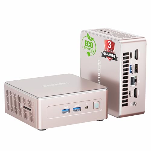 GEEKOM Mini PC A5 2026 with AMD Ryzen 5 7430U, 16GB RAM (Expandable, Not LPDDR) 512GB SSD, Windows 11 Pro Ultra Quiet Compact Desktop PC with Dual HDMI 8K Output & SD Slot for Business/Office