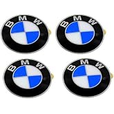 BMW Wheel Center Cap Emblems (4) OEM 64.5mm E46 E60 E90 E92; 36136767550