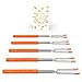 M KITCHEN WORLD Marshmallow Roasting Sticks - Telescopic Smores Skewers Hot Dog Extending Stainless Steel Fork - Extra Long 3.75 FT-45 inches - Set of 5 - Fire Pit, Camping, Campfire, Bonfire Kids