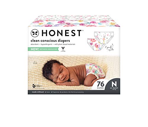 The Honest Company Clean Conscious Diapers | Plant-Based, Sustainable | Rose Blossom + Tutu Cute | Club Box, Size…