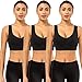 BESTENA Sports Bras for Women, 3 Pack Seamless Comfortable Yoga Bra with Removable Pads Black