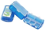 Our Compact Travel Case With 6 Pill Box Case Organizer Compartments Are Great For Jewelry, Swabs, Coins And Fits In Pockets or Purses