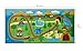 Wildkin Kids Educational Play Rug for Boys and Girls, Features Skid-Proof Backing and Serged Borders, Play Rugs Measures 80 x 39 Inches with Durable Nylon Material, Olive Kids (Dinosaur Land)