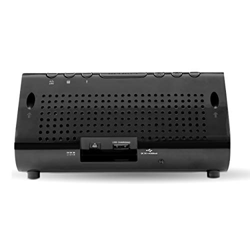 Magnasonic Alarm Clock Radio with USB Charging for Smartphones & Tablets Includes Dual Alarm, Battery Backup, Auto Time Set & 1.2" LED Display with 4 Dimming Options (EAAC470)