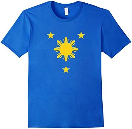 Men's Philippines Sun and Star Shirt - Philippine Flag T-Shirt XL Royal Blue