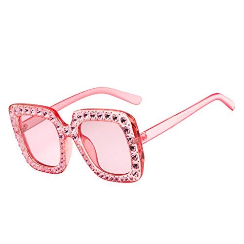 Sunglasses For Women RAYSUN Brand Designer Sparkling Crystal Sunglasses Oversized Square Thick Frame