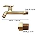 HARPOON Antique Brass Lever Handle Laundry Bathroom Wall Mount Washing Machine Faucet Outdoor Garden Hose Single Cold Tap (Long)