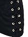 DUBACH Women's High Waist Faux Suede Solid A-Line Skirt(Black,S)