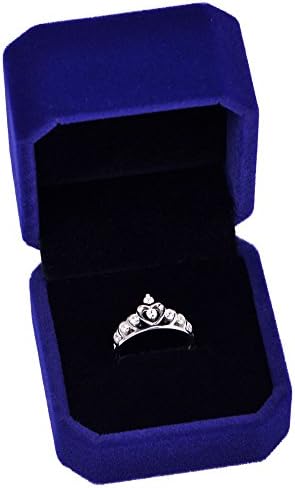 ADTL Gift Boxes velvet jewelry Packaging Box ring box case ( packing of 2) Blue