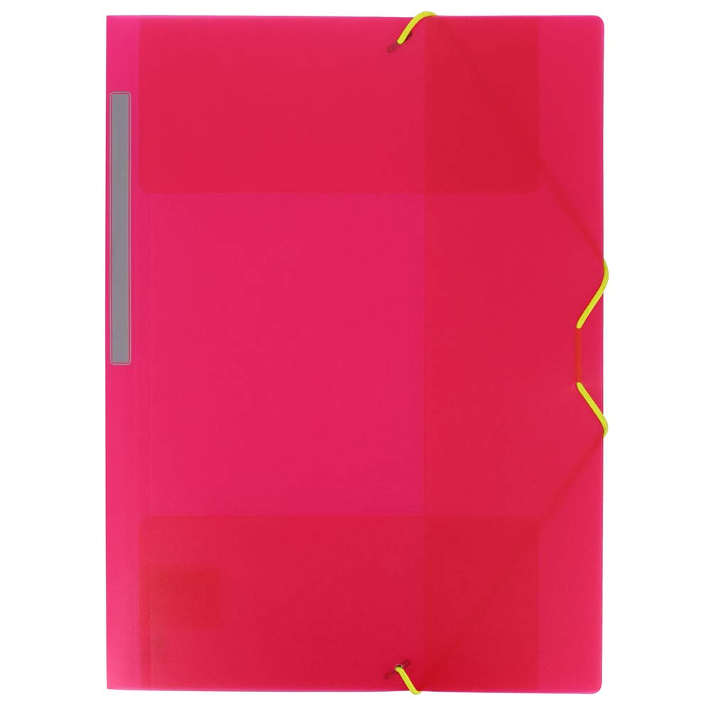 grafoplás 04801254-carpeta Plastic with Elastic and 3 Flaps, Color Pink, Size A4