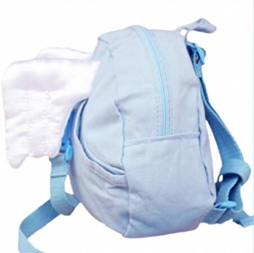 Children's Backpack Anti-lost Baby Bag Kids Keeper Safety Harness Angel Wings Bags With Adjustable Leashes Strap Shoulder Bag Blue