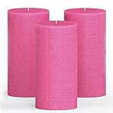 CANDWAX 3x6 Pillar Candles Set of 3 - Decorative