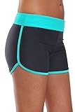 beautyin Women's Active Swim Shorts Sporty Boyshort Swim Bottom Board Short