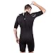 Seavenger Navigator 3mm Shorty | Short Sleeve Wetsuit for Men and Women | Surfing, Snorkeling, Scuba Diving (Scuba Black, Men's Large)