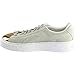 Puma Womens Suede Platform Gold Gold-Star White-Puma White Sneaker - 7