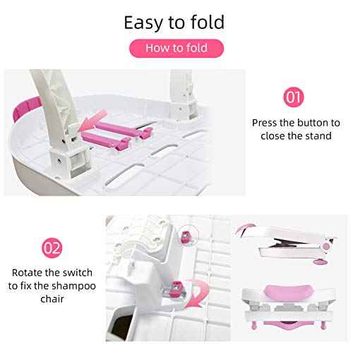 Toddler Shampoo Chair Bather Girls, Kids Hair Washing Bath Seat