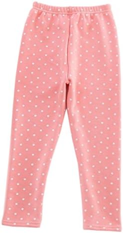 YLTkids Baby Girls Kids Winter Fleece Lined Leggings Pants Floral Trousers-1-pink-140