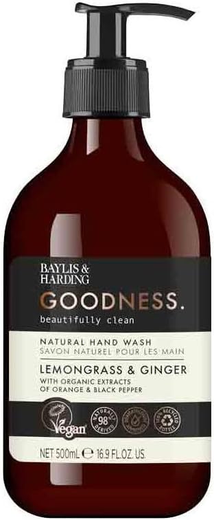 Gifts Direct 2 U Goodness Natural Gentle Hand Wash Soap 500ml Lemongrass Ginger
