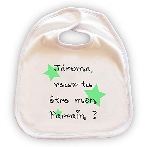 Grand Bavoir Pour Bebe Personnalisable Veux Tu Etre Mon Parrain Demande Originale Futur Parrain Avec Prenom Bebe Et Puericulture Produits Handmade Centroarco Com