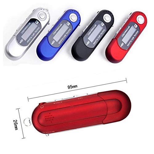 Portable USB Digital MP3 Music Player with LCD Screen, Support 32GB TF Card & FM Radio (Color : Blue)