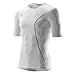 SKINS Men's DNAmic Compression Short Sleeve Top, White, Medium
