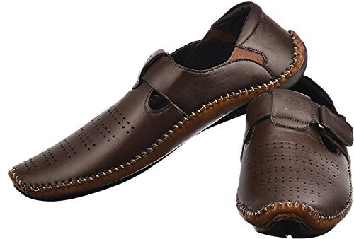 t.d.e men's casual loafer shoes (brown)