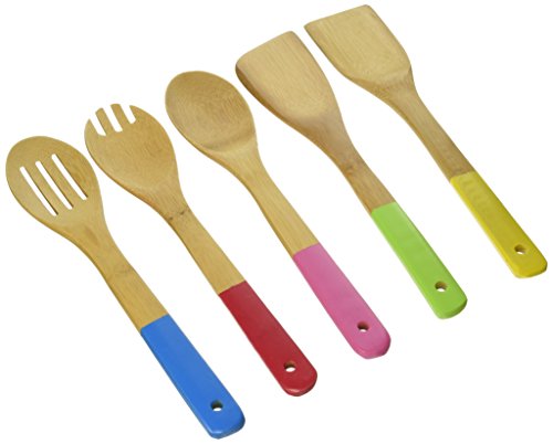 Cook Pro 5 Piece Bamboo Utensil Set, Wooden