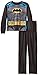 Batman Big Boys' Batsuit Upgrade 2-Piece Pajama Set, Black, 8