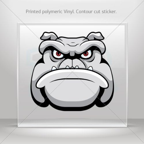 Stickers Decal Angry Bulldog Head Car door Hobbies Sports car Durable (4 X 3.80 Inches)